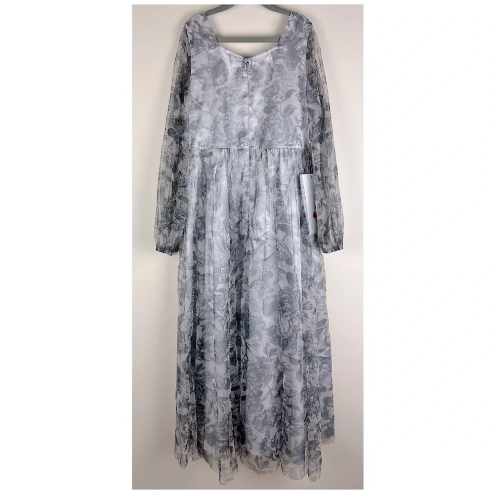 Joyfolie | Prairie Cottagecore Fairy Floral Layla Dress Grey Silver | 8 - Picture 5 of 11